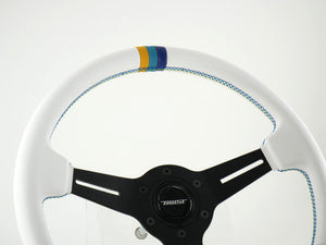 GREDDY SPORTS STEERING WHEEL, WHITE LEATHER STANDARD TYPE FOR  16600026