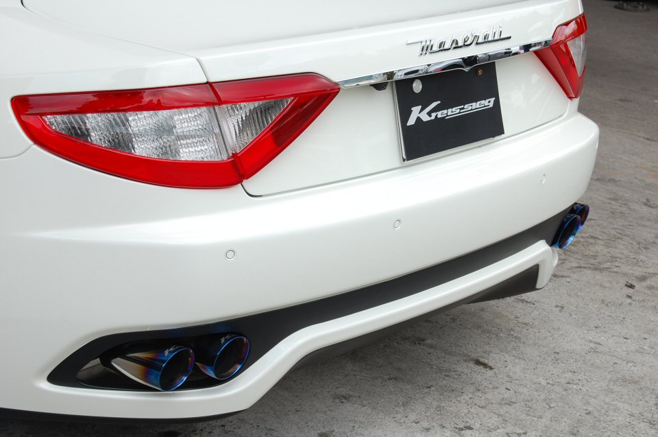 KREISSIEG CAT-BACK F1 SOUND VALVETRONIC EXHAUST SYSTEM TITANIUM FLOATING CURL TAIL SANDBLASTED KSG LOGO MARK FOR AT WITHOUT VARIABLE FUCTION FOR MASERATI GRAND TURISMO AT MGT-04-TITANIUM-GRANTURISMO-AT-NA