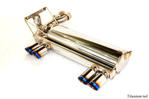 KREISSIEG CAT-BACK F1 SOUND VALVETRONIC EXHAUST SYSTEM TITANIUM FLOATING CURL TAIL SANDBLASTED KSG LOGO MARK FOR BMW E46 M3 BME46-04-TITANIUM