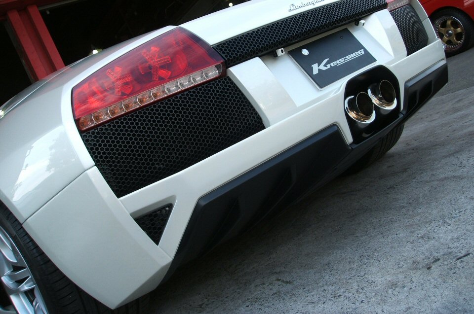 KREISSIEG F1 SOUND VALVETRONIC EXHAUST SYSTEM STAINLESS STEEL TAIL SANDBLASTED KSG LOGO MARK FOR LAMBORGHINI LP640 MURCIELAGO LAM-07-STAINLESS