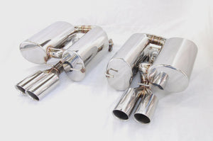 KREISSIEG FIRST CAT-BACK F1 SOUND VALVETRONIC EXHAUST SYSTEM STAINLESS STEEL FLOATING CURL TAIL SANDBLASTED KSG LOGO MARK FOR BMW E60 M5 BME60-03-STAINLESS