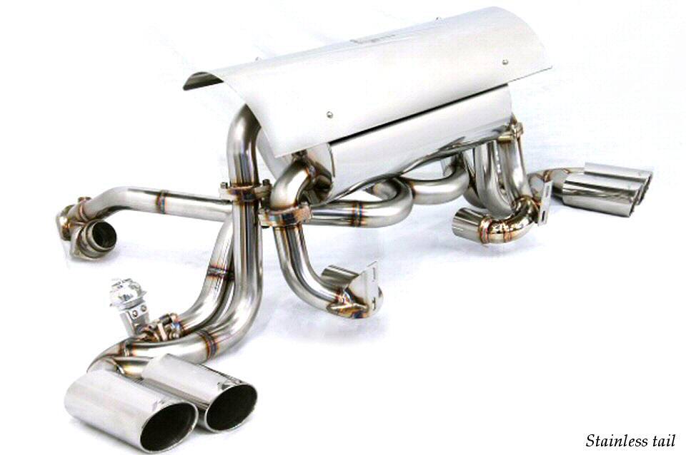 KREISSIEG F1 SOUND VALVETRONIC EXHAUST SYSTEM ULTIMATE VER. TITANIUM FLOATING CURL TAIL SANDBLAST KSG LOGO MARK FOR FERRARI F360 MODENA SPIDER F360-12-TITANIUM-MODENA