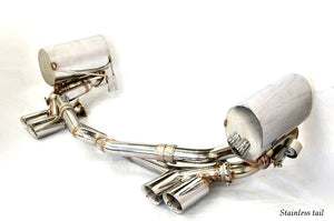 KREISSIEG CAT-BACK F1 SOUND VALVETRONIC EXHAUST SYSTEM STAINLESS STEEL BILLET FLOATING CURL TAIL SANDBLASTED KSG LOGO MARK DFI 7SP PDK FOR PORSCHE 997 CARRERA DFI 7SPEED PDK TRANSMISSION P997C-07-STAINLESSBILLET