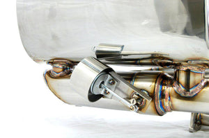 KREISSIEG CAT-BACK F1 SOUND VALVETRONIC EXHAUST SYSTEM TITANIUM FLOATING CURL TAIL SANDBLASTED KSG LOGO MARK DFI 7SP PDK FOR PORSCHE 997 CARRERA DFI 7SPEED PDK TRANSMISSION P997C-07-TITANIUM