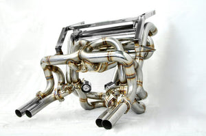 KREISSIEG F1 SOUND VALVETRONIC EXHAUST SYSTEMTITANIUM TAIL SANDBLASTED KSG LOGO MARK WITHOUT BUMPER 4 CATALYZER FOR LAMBORGHINI DIABLO 6.0 VT ROADSTER 6.0L V12 LAD-01-TITANIUM-WITHOUTBUMPER-4C