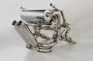 KREISSIEG F1 SOUND VALVETRONIC EXHAUST SYSTEM STAINLESS STEEL TAIL SANDBLASTED KSG LOGO MARK WITHOUT BUMPER FOR LAMBORGHINI DIABLO 5.0 VT SV ROADSTER LAD-04-STAINLESS-WITHOUTBUMPER