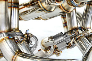 KREISSIEG F1 SOUND VALVETRONIC EXHAUST SYSTEM TITANIUM TAIL SANDBLASTED KSG LOGO MARK WITHOUT BUMPER 2 CATALYZER FOR LAMBORGHINI DIABLO 6.0 VT ROADSTER 6.0L V12 LAD-01-TITANIUM-WITHOUTBUMPER-2C