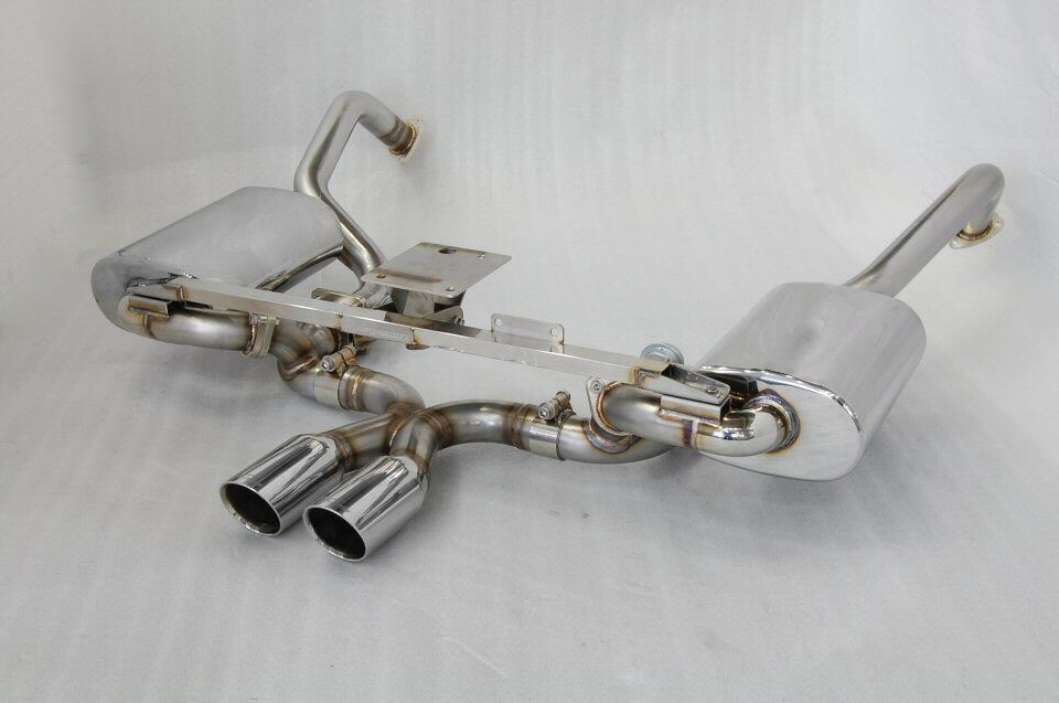 KREISSIEG FIRST CAT-BACK F1 SOUND VALVETRONIC EXHAUST SYSTEM STAINLESS STEEL FLOATING CURL TAIL SANDBLASTED KSG LOGO MARK 5SP EARLY MODEL FOR PORSCHE 987 BOXSTER ZENKI  P987B-01-STAINLESS-5SP