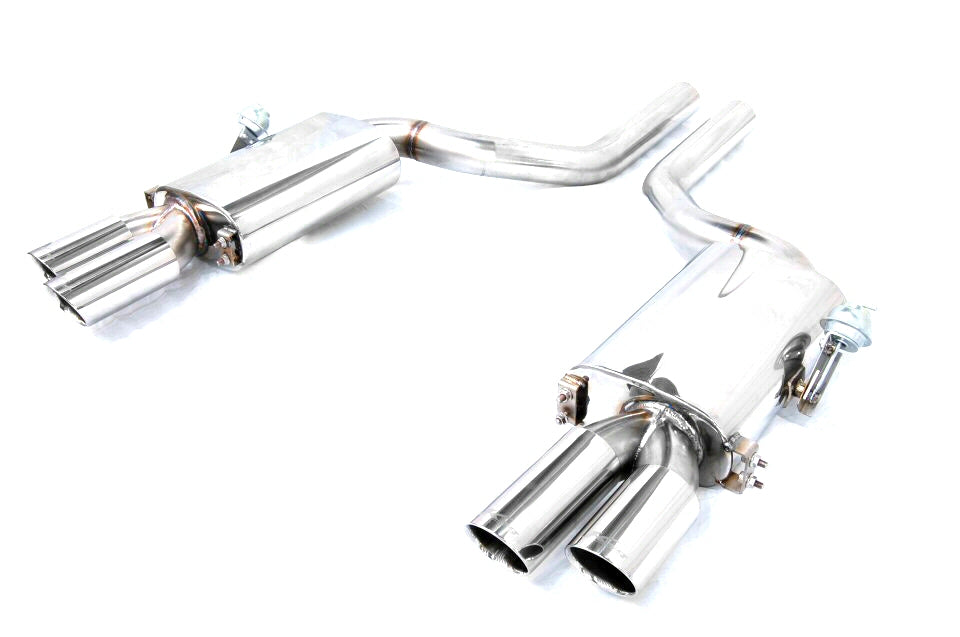 KREISSIEG FIRST CAT-BACK F1 SOUND VALVETRONIC EXHAUST SYSTEM STAINLESS STEEL FLOATING CURL TAIL SANDBLASTED KSG LOGO MARK FOR BENTLEY FLYING SPUR BEFS-02-STAINLESS