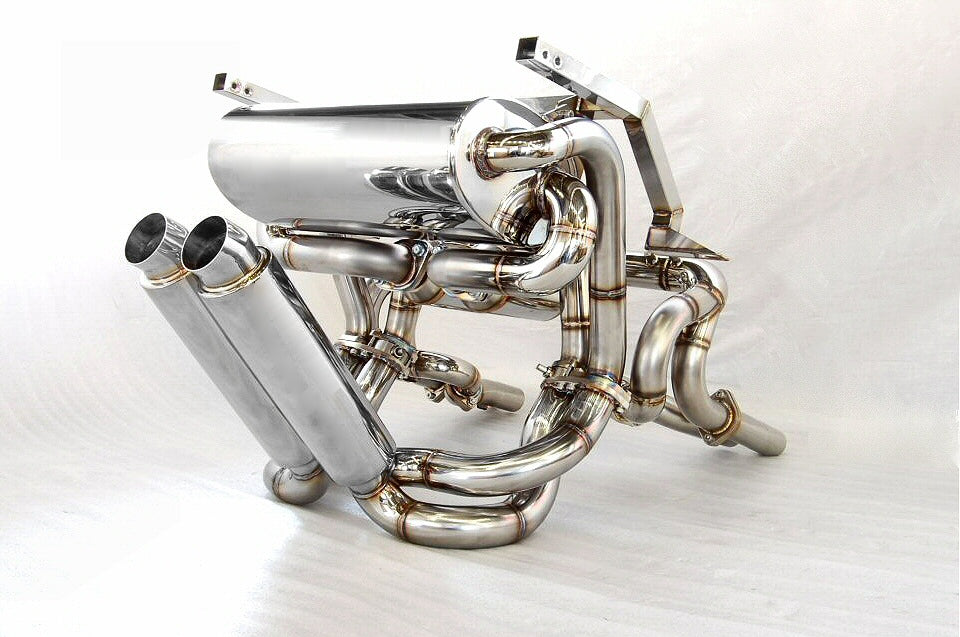 KREISSIEG F1 SOUND VALVETRONIC EXHAUST SYSTEM STAINLESS STEEL TAIL SANDBLASTED KSG LOGO MARK WITH BUMPER FOR LAMBORGHINI DIABLO GT LAD-13-STAINLESS-WITHBUMPER