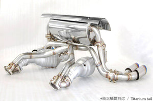 KREISSIEG F1 SOUND VALVETRONIC EXHAUST SYSTEM ULTIMATE VER. STAINLESS STEEL FLOATING CURL TAIL SANDBLAST KSG LOGO MARK FOR FERRARI F360 MODENA SPIDER F360-12-STAINLESS-M27-MODENA