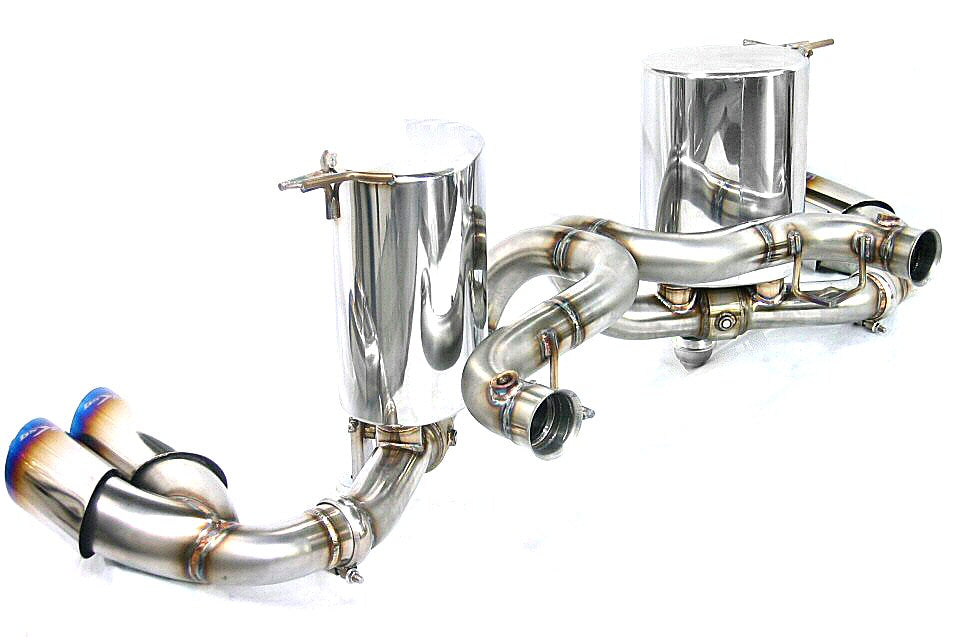 KREISSIEG F1 SOUND VALVETRONIC EXHAUST SYSTEM TITANIUM TAIL SANDBLASTED KSG LOGO MARK FOR LAMBORGHINI GALLARDO SPIDER LAG-03-TITANIUM