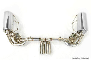 KREISSIEG FIRST CAT-BACK F1 SOUND VALVETRONIC EXHAUST SYSTEM TITANIUM FLOATING CURL TAIL SANDBLASTED KSG LOGO MARK FOR PORSCHE 997 GT3  P997GT3-01-TITANIUM