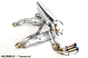 KREISSIEG F1 SOUND VALVETRONIC EXHAUST SYSTEM ULTIMATE VER. TITANIUM FLOATING CURL TAIL SANDBLAST KSG LOGO MARK FOR FERRARI F360 CHALLENGE STRADALE F360-12-TITANIUM-M27-CHALLENGE