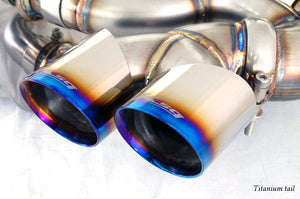 KREISSIEG HEADER BACK F1 SOUND VALVETRONIC EXHAUST SYSTEM TITANIUM FLOATING CURL TAIL SANDBLASTED KSG LOGO MARK DFI 7SP PDK FOR PORSCHE 997 TURBO DFI 7SPEED PDK TRANSMISSION P997T-01-TITANIUM-DFI7SPPDK