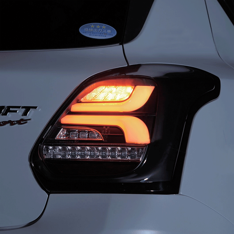 VALENTI JEWEL LED TAIL LAMP REVO RED LENS CHROME FOR SUZUKI ZC33S SWIFT SPORT TSZC33-RC-1