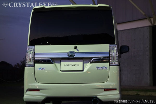 CRYSTAL EYE 3D HOLE FIBER FULL LED TAIL LIGHTS RED CLEAR FOR DAIHATSU TANTO CUSTOM LA600S LA610S KOUKI J162-RC