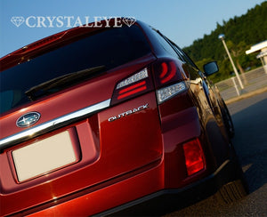 CRYSTAL EYE FIBER FULL LED TAIL LAMP V2 SEQUENTIAL TURN SIGNAL RED SMOKE FOR SUBARU LEGACY TOURING WAGON BR L195-RS