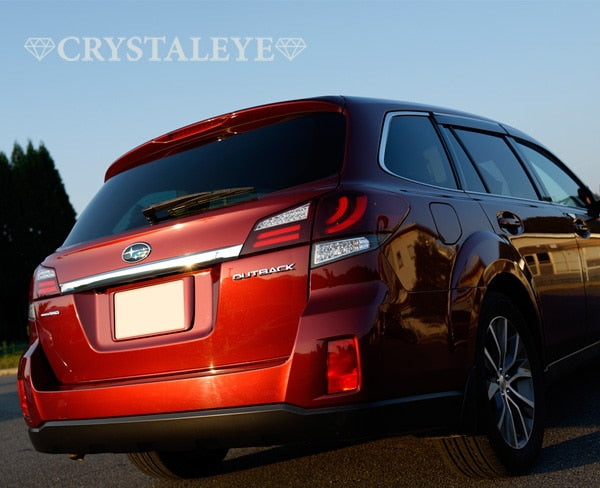 CRYSTAL EYE FIBER FULL LED TAIL LAMP V2 SEQUENTIAL TURN SIGNAL RED SMOKE FOR SUBARU LEGACY TOURING WAGON BR L195-RS