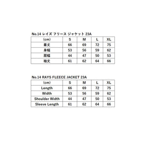 RAYS No.14 RAYS FLEECE JACKET 23A SIZE S BLACK 7409030020033