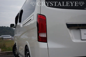 CRYSTAL EYE FIBER FULL LED TAIL V2 SEQUENTIAL TURN SIGNAL TYPE BLACK FOR NISSAN CARAVAN NV350 J189-BK