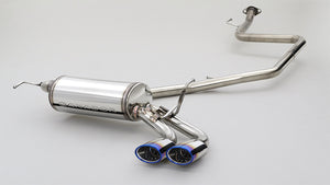 GANADOR DOUBLE PIPE EXHAUST BLUE COLORING FOR TOYOTA PRIUS 6LA-MXWH61 M20A-1VM PAS-104ST