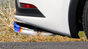 GANADOR DOUBLE PIPE EXHAUST BLUE COLORING FOR TOYOTA PRIUS 6LA-MXWH61 M20A-1VM PAS-104ST