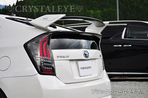 CRYSTAL EYE FIBER FULL LED TAIL LAMP V4 FLOWING TURN SIGNAL TYPE BLACK (BK) FOR TOYOTA PRIUS 30 ZVW30 J168-BK