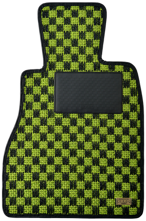 KARO SISAL LIME BLACK FLOOR MATTS FOR PEUGEOT 106 S2S S2N SISAL-1491-LIME-BLACK