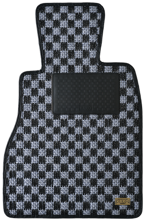 KARO SISAL SILVER BLACK FLOOR MATTS FOR PORSCHE 924 VEHICLE MODEL SISAL-144-SILVER-BLACK