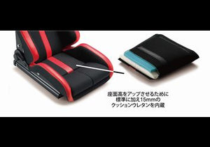BRIDE STRADIAIII EVO-S BLACK AND RED LOW CUSHION G72VN1