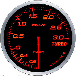 DEFI ADVANCE BF TURBO GAUGE 300KPA MODEL AMBER RED FOR  DF14702