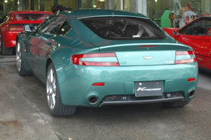 KREISSIEG FIRST CAT-BACK F1 SOUND VALVETRONIC EXHAUST SYSTEM STAINLESS STEEL FLOATING CURL TAIL SANDBLASTED KSG LOGO MARK FOR ASTON MARTINE V8 VANTAGE ASV8-03-STAINLESS