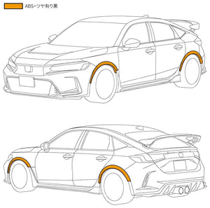 HKS BODY KIT TYPE-S FENDER MOLDING FOR HONDA CIVIC TYPE R FL5 K20C 53004-AH005