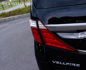 CRYSTAL EYE FIBER FULL LED TAIL LAMP V2 BLACK (BK) FOR TOYOTA VELLFIRE 20 ALPHARD 20 ALL MODELS EARLY LATE HYBRID COMPATIBLE J170-BK