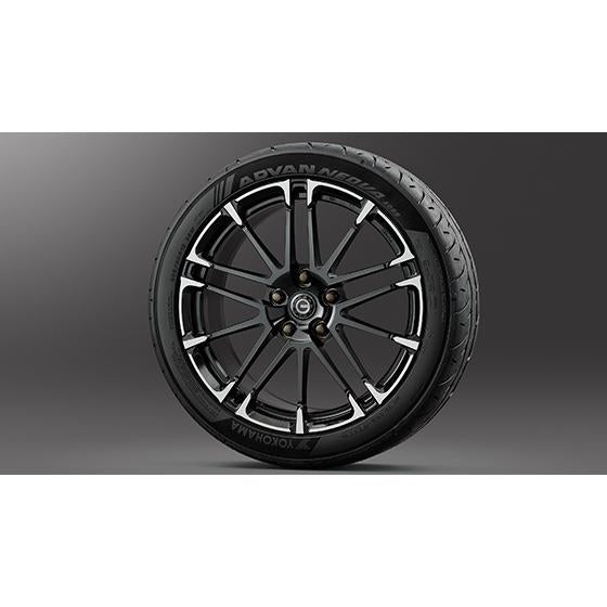 TRD GR 18 INCH FORGED ALUMINUM WHEEL AND TIRE SET BLACK AND POLISHED FOR TOYOTA GR YARIS 16 SERIES MS214-52040