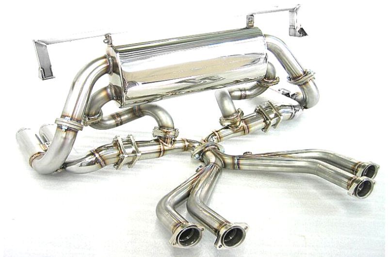 KREISSIEG F1 SOUND VALVETRONIC EXHAUST SYSTEM WONDERWOLF VER. WITH STAINLESS STEEL FLOATING CURL TAIL SANDBLASTED KSG LOGO MARK FOR FERRARI TESTAROSSA FERRARI 512TR FERRARI 512M F512-03-WONDERWOLF-TESTAROSSA-TR-M