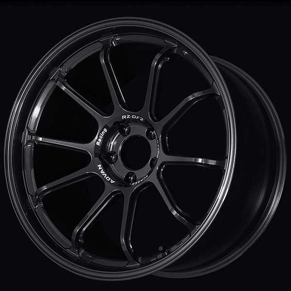YOKOHAMA ADVAN RACING RZ-DF2 FOR JAPANESE CARS 20X10.5J 5X114.3 24 TBK RACING TITANIUM BLACK YOKOHAMA-ADVAN-00486