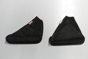 TOP SECRET HANDBRAKE BOOTS RED STITCHING FOR NISSAN SKYLINE GT-R BNR34 TOP-SECRET-00361