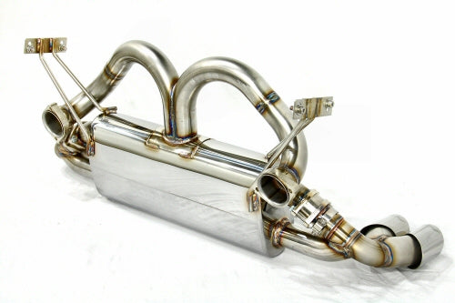 KREISSIEG F1 SOUND EXHAUST SYSTEM WONDERWOLF VER. STAINLESS STEEL FLOATING CURL TAIL SANDBLASTED KSG LOGO MARK FOR FERRARI 348 TS FERRARI 348 TB F348-11-STAINLESS-TS-TB