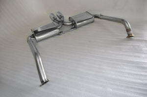 KREISSIEG FIRST CAT-BACK F1 SOUND EXHAUST SYSTEM WONDERWOLF VER. TITANIUM FLOATING CURL TAIL SANDBLASTED KSG LOGO MARK 5SP EARLY MODEL FOR PORSCHE 987 CAYMAN ZENKI  P987C-05-TITANIUM-5SP