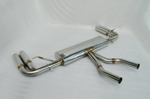 KREISSIEG CAT-BACK F1 SOUND EXHAUST SYSTEM WONDERWOLF VER. TITANIUM FLOATING CURL TAIL SANDBLASTED KSG LOGO MARK TURBO MODEL FOR PORSCHE 955 CAYENNE TURBO  PCAYS-06-TITANIUM-TURBO