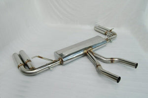 KREISSIEG CAT-BACK F1 SOUND EXHAUST SYSTEM WONDERWOLF VER. STAINLESS STEEL BILLET FLOATING CURL TAIL SANDBLASTED KSG LOGO MARK TURBO MODEL FOR PORSCHE 955 CAYENNE TURBO  PCAYS-06-STAINLESSBILLET-TURBO