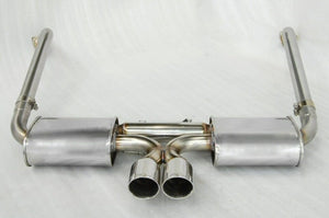 KREISSIEG FIRST CAT-BACK F1 SOUND EXHAUST SYSTEM WONDERWOLF VER. STAINLESS STEEL BILLET FLOATING CURL TAIL SANDBLASTED KSG LOGO MARK TIPTRO EARLY MODEL FOR PORSCHE 987 BOXSTER ZENKI  P987B-06-STAINLESSBILLET-TIPTRO