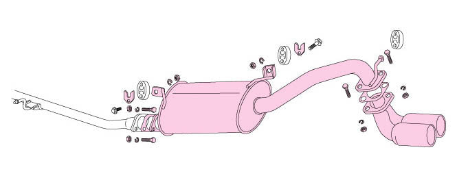 FUJITSUBO Legalis K  Exhaust For CS22S Alto Works TC Turbo 4WD 450-80132 - Black Hawk Japan