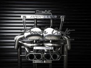 POWER CRAFT HYBRID EXHAUST MUFFLER SYSTEM SQUARE TAIL FOR LAMBORGHINI AVENTADOR LP700 LP720 P-LA340102 - Black Hawk Japan