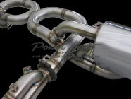 POWER CRAFT HYBRID EXHAUST MUFFLER SYSTEM 2 PIECES OUT BLACK TAIL FOR LAMBORGHINI GALLARDO P-LA320102-BKT