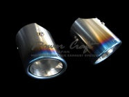 POWER CRAFT HYBRID EXHAUST MUFFLER SYSTEM 2 PIECES OUT BLACK TAIL FOR LAMBORGHINI GALLARDO P-LA320102-BKT