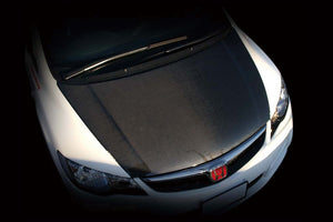 M&M HONDA CARBON BONNET ALL PLAIN WEAVE CARBON TYPE NF FOR CIVIC FD2 Mugen RR 01100-FD2-NF001