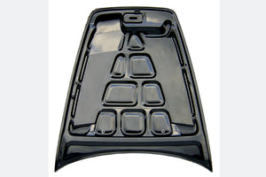 M&M HONDA PLAIN WEAVE CARBON BONNET WITH DUCT ALL CARBON TYPE T1 FOR S2000 AP1 AP2 01100-AP1-T001